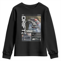 Vintage Japanese Drift Race Car Youth Sweatshirt Cool Retro Vintage JDM Tokyo Japan Drifting - Wonder Print Shop