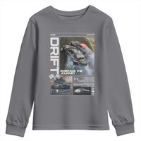 Vintage Japanese Drift Race Car Youth Sweatshirt Cool Retro Vintage JDM Tokyo Japan Drifting - Wonder Print Shop