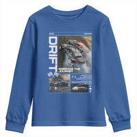 Vintage Japanese Drift Race Car Youth Sweatshirt Cool Retro Vintage JDM Tokyo Japan Drifting - Wonder Print Shop