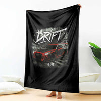 Vintage Japanese Drift Race Car Throw Blanket Retro Vintage JDM Tokyo Japan Drifting - Wonder Print Shop