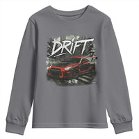 Vintage Japanese Drift Race Car Youth Sweatshirt Retro Vintage JDM Tokyo Japan Drifting - Wonder Print Shop