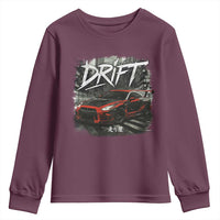 Vintage Japanese Drift Race Car Youth Sweatshirt Retro Vintage JDM Tokyo Japan Drifting - Wonder Print Shop