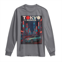 Distress JDM Tokyo Japan Drift Race Car Long Sleeve Shirt Retro Vintage Japanese Graphic - Wonder Print Shop