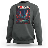 Distress JDM Tokyo Japan Drift Race Car Sweatshirt Retro Vintage Japanese Graphic - Wonder Print Shop