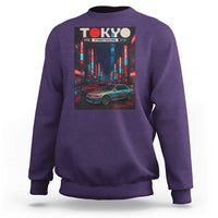 Distress JDM Tokyo Japan Drift Race Car Sweatshirt Retro Vintage Japanese Graphic - Wonder Print Shop