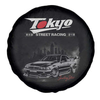 Retro JDM Drift Car Spare Tire Cover Japanese Tokyo Japan Drifting Race Car - Wonder Print Shop