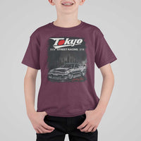 Retro JDM Drift Car T Shirt For Kid Japanese Tokyo Japan Drifting Race Car - Wonder Print Shop