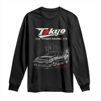 Retro JDM Drift Car Long Sleeve Shirt Japanese Tokyo Japan Drifting Race Car - Wonder Print Shop