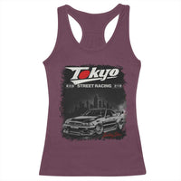 Retro JDM Drift Car Racerback Tank Top Japanese Tokyo Japan Drifting Race Car - Wonder Print Shop