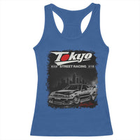Retro JDM Drift Car Racerback Tank Top Japanese Tokyo Japan Drifting Race Car - Wonder Print Shop