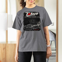 Retro JDM Drift Car T Shirt For Women Japanese Tokyo Japan Drifting Race Car - Wonder Print Shop