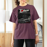 Retro JDM Drift Car T Shirt For Women Japanese Tokyo Japan Drifting Race Car - Wonder Print Shop
