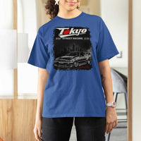 Retro JDM Drift Car T Shirt For Women Japanese Tokyo Japan Drifting Race Car - Wonder Print Shop