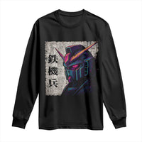Japanese Mecha Robot Long Sleeve Shirt Samurai Inspired Futuristic Kanji Design