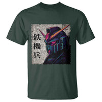 Japanese Mecha Robot T Shirt Samurai Inspired Futuristic Kanji Design