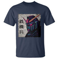 Japanese Mecha Robot T Shirt Samurai Inspired Futuristic Kanji Design