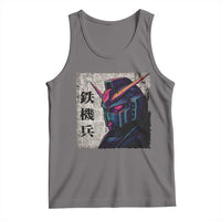 Japanese Mecha Robot Tank Top Samurai Inspired Futuristic Kanji Design