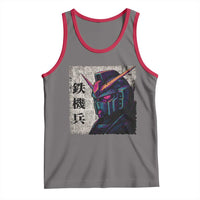 Japanese Mecha Robot Tank Top Samurai Inspired Futuristic Kanji Design