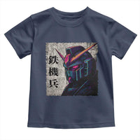 Japanese Mecha Robot Toddler T Shirt Samurai Inspired Futuristic Kanji Design