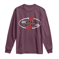Pit Crew Long Sleeve Shirt Race Car Racing Birthday Hosting Parties - Wonder Print Shop