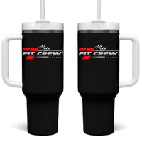 Pit Crew Tumbler With Handle Family Racing Birthday Race Car - Wonder Print Shop