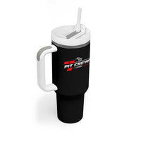 Pit Crew Tumbler With Handle Family Racing Birthday Race Car - Wonder Print Shop