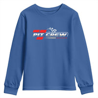 Pit Crew Youth Sweatshirt Family Racing Birthday Race Car - Wonder Print Shop