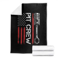 Pit Crew Throw Blanket Racing Race Car American Flag - Wonder Print Shop