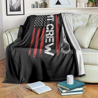 Pit Crew Throw Blanket Racing Race Car American Flag - Wonder Print Shop