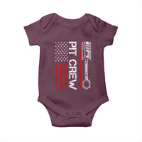 Pit Crew Baby Onesie Racing Race Car American Flag - Wonder Print Shop