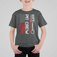 Pit Crew T Shirt For Kid Racing Race Car American Flag - Wonder Print Shop