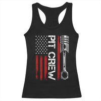 Pit Crew Racerback Tank Top Racing Race Car American Flag - Wonder Print Shop