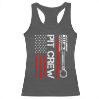 Pit Crew Racerback Tank Top Racing Race Car American Flag - Wonder Print Shop