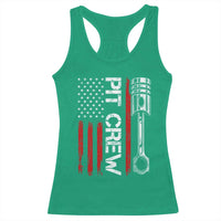 Pit Crew Racerback Tank Top Racing Race Car American Flag - Wonder Print Shop