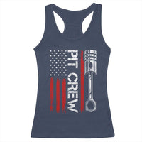 Pit Crew Racerback Tank Top Racing Race Car American Flag - Wonder Print Shop