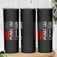Pit Crew Skinny Tumbler Racing Race Car American Flag - Wonder Print Shop
