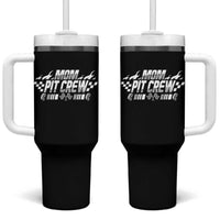 Mom Pit Crew Tumbler With Handle Race Car Family Racing Birthday Hosting Parties - Wonder Print Shop
