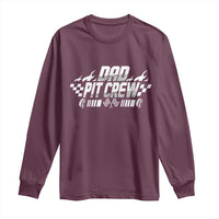 Dad Pit Crew Long Sleeve Shirt Race Car Family Racing Birthday Hosting Parties - Wonder Print Shop