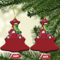 Dinosaur Christmas Tree Christmas Ornament Merry Rexmas Xmas Pet Dino Trex Red Truck Family - Wonder Print Shop