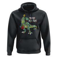 Dinosaur Christmas Tree Rex Hoodie Merry Rex-Mas Xmas Pet Dino Trex Xmas Lights