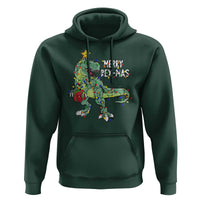 Dinosaur Christmas Tree Rex Hoodie Merry Rex-Mas Xmas Pet Dino Trex Xmas Lights