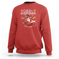 Christmas Cat Lover Sweatshirt Cats For Everybody Funny Xmas - Wonder Print Shop