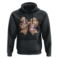 Gingerbread Coquette Bow Christmas Hoodie Cute Snowman Girly Xmas Gifts For Her