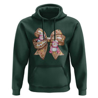 Gingerbread Coquette Bow Christmas Hoodie Cute Snowman Girly Xmas Gifts For Her