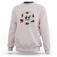 Cute Cat Christmas Sweatshirt What? Funny Meowy Catmas Gift For New Year - Wonder Print Shop