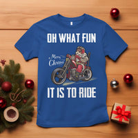 Funny Christmas Motorcycle Santa T Shirt Oh What Fun It Is To Ride Motorbike Rider Xmas Gift - Wonder Print Shop