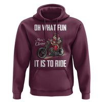 Funny Christmas Motorcycle Santa Hoodie Oh What Fun It Is To Ride Motorbike Rider Xmas Gift