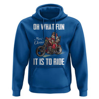 Funny Christmas Motorcycle Santa Hoodie Oh What Fun It Is To Ride Motorbike Rider Xmas Gift