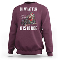 Funny Christmas Motorcycle Santa Sweatshirt Oh What Fun It Is To Ride Motorbike Rider Xmas Gift - Wonder Print Shop