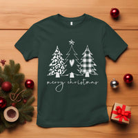 Merry & Bright Christmas Trees T Shirt Chic Winter Shirt Cute Holiday Tee Xmas Gift - Wonder Print Shop